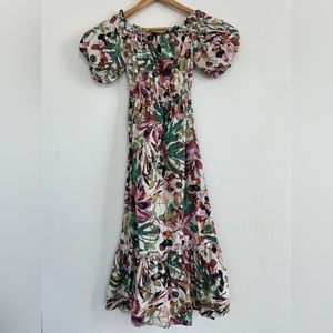 Lulu’s off-shoulder floral midi dress